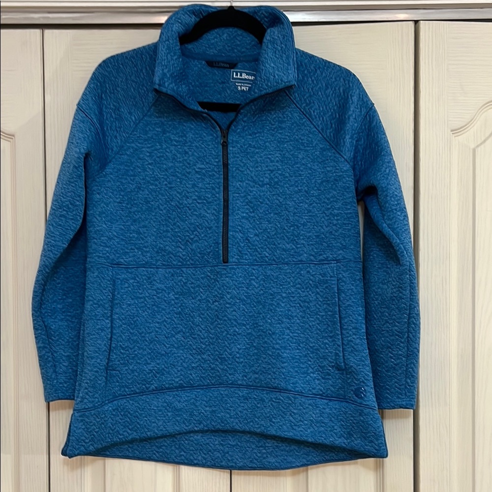 L.L. Bean Blue Women’s Half-Zip Pullover Small Petite